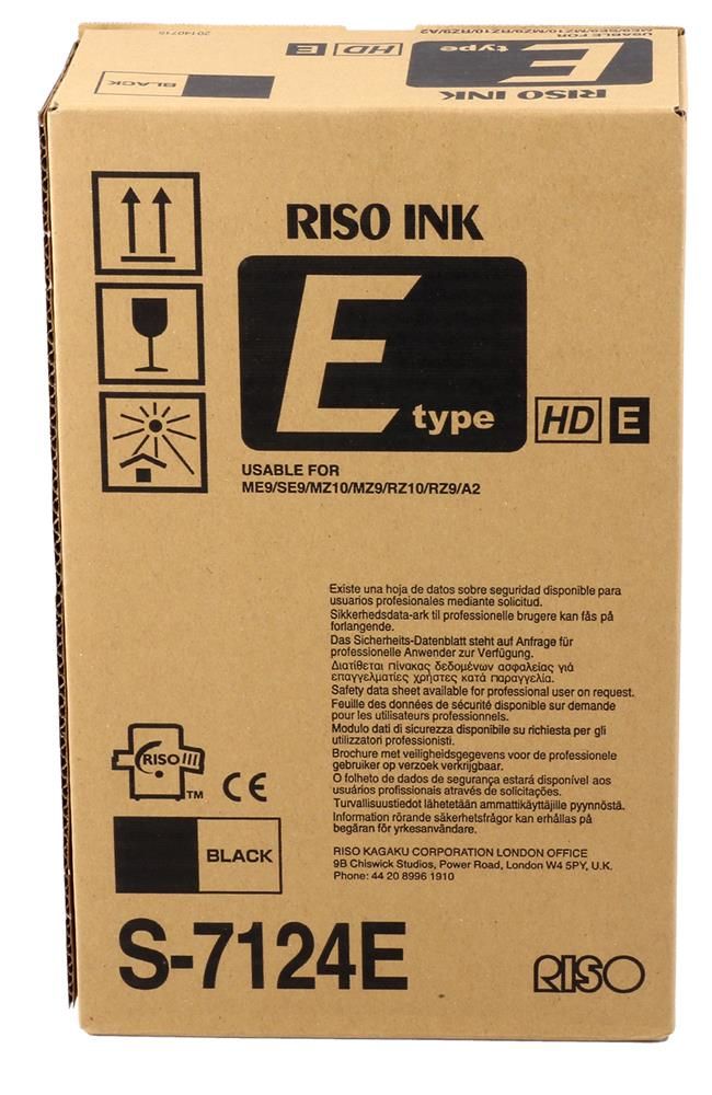 Riso S-8134E (Z Type / E Type HD) Siyah Orijinal Baskı Mürekkebi - RZ 970, RZ 1070, SF 9390 Uyumlu
