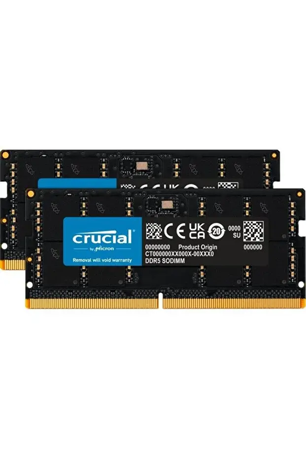 Crucial 64GB (2x32GB) Elite 5600MHz CL46 DDR5 SODIMM Notebook RAM Kit (CT2K32G56C46S5)
