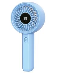Feny FN-F45 Mavi Kademeli Ultra Sessiz Led Göstergeli Şarjlı 1800Mah Turbo Mini El Fanı