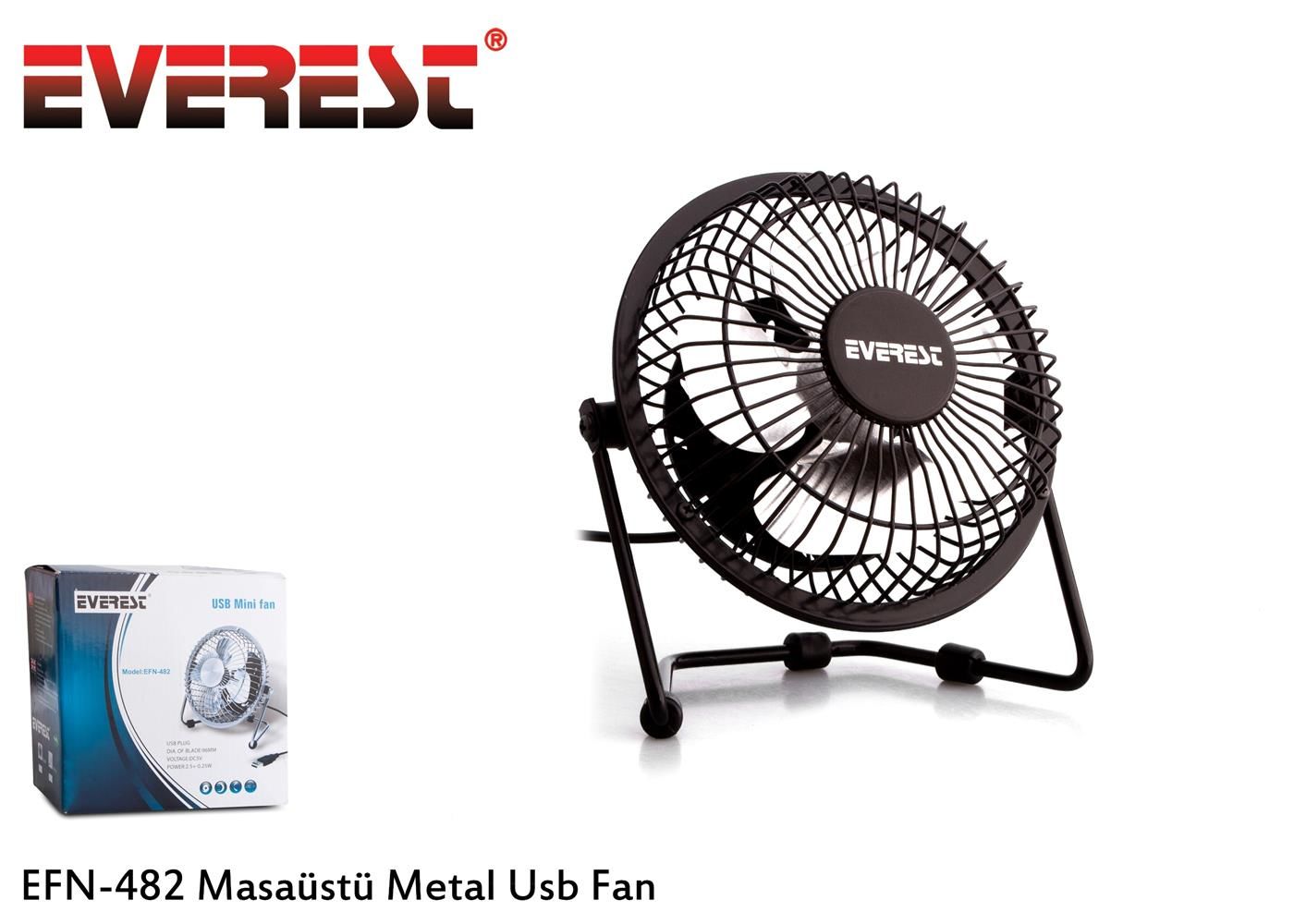 Everest EFN-482 Metal USB Vantilatör