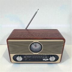 Everton RT-566 Bluetooth-USB-SD-FM Şarjlı  Saatli Nostaljik Radyo