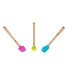 Silver Crest SPT-03 3 Lu Renkli 26CM Uzun Silikon Bambu Spatula Seti