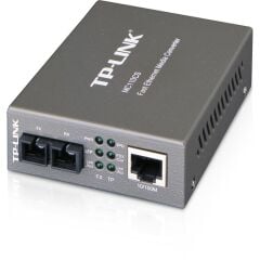 TP-Link Omada MC110CS 10/100 Mbps Fast Ethernet Media Converter, RJ45 to SC Fiber Dönüştürücü, Single Mode Fiber, 20 km Mesafe, 1310 nm Wavelength, Harici Güç Adaptörlü Ethernet Fiber Media Converter