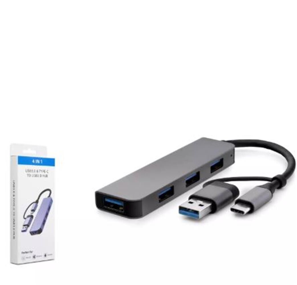 Hadron HDX7825 Type-C + USB 3.0 Hub 4-Port Gri