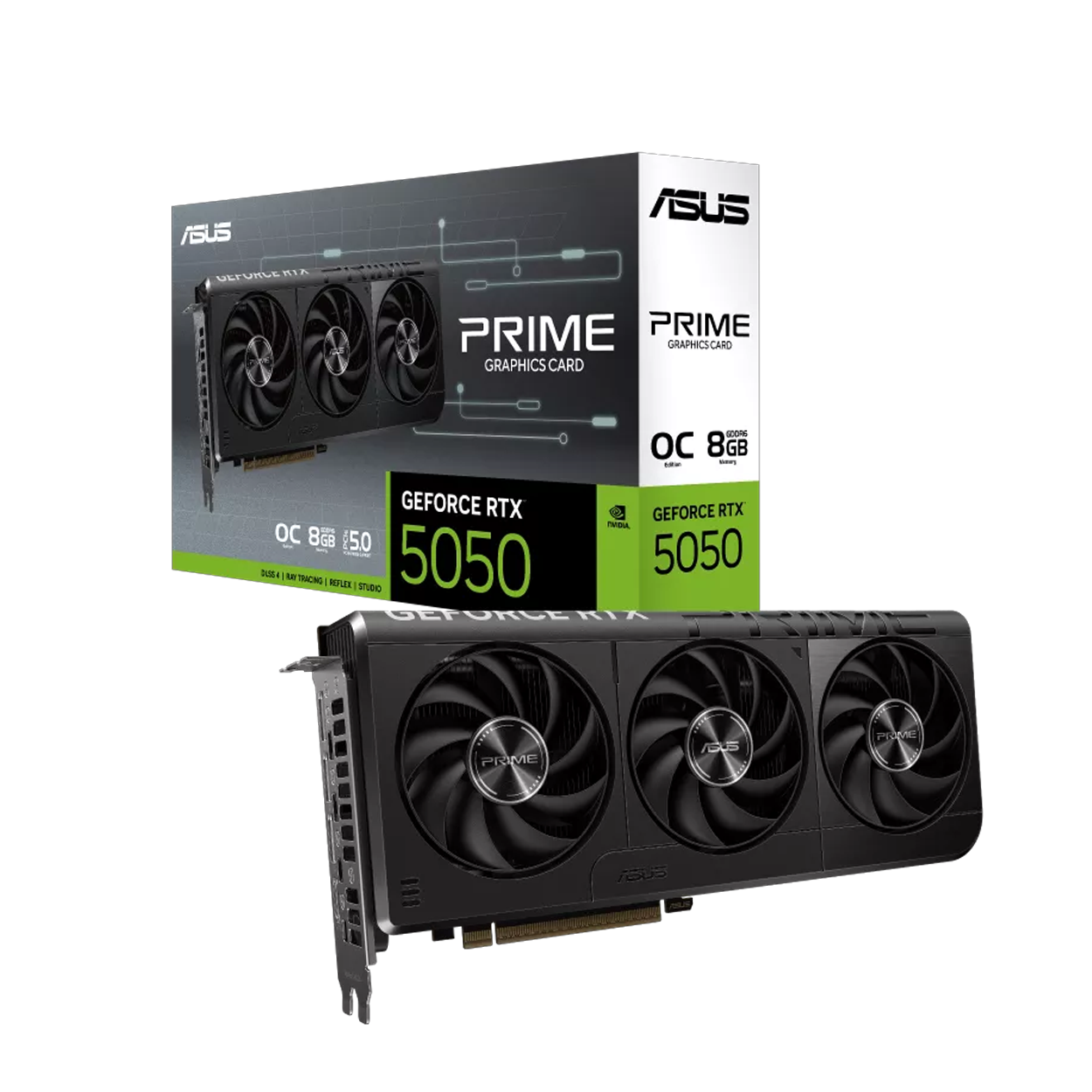 8 GB ASUS PRIME-RTX5050-O8G RTX 5050 GDDR6 128bit OC HDMI 3xDP DLSS4 Ekran Kartı