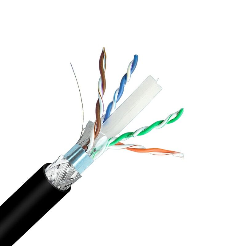 Inca ICAT6-500AG 500 Metre Outdoor S/FTP CAT6 23 AWG LSZH Network Kablosu Siyah