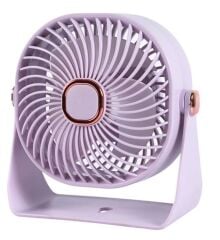 Feny FN-F55 Mor Ultra Sessiz 3 Kademeli Şarjlı 800Mah Masa Fanı 4''