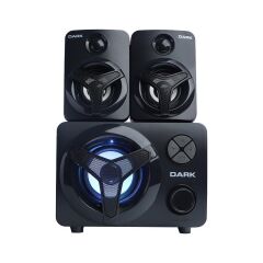 DARK DK‑AC‑SP215 Total 11W RMS 2+1 USB Speaker (Bluetooth 5.0, 3.5 mm AUX, LED Işık, Subwoofer, 45 Hz‑18 kHz)
