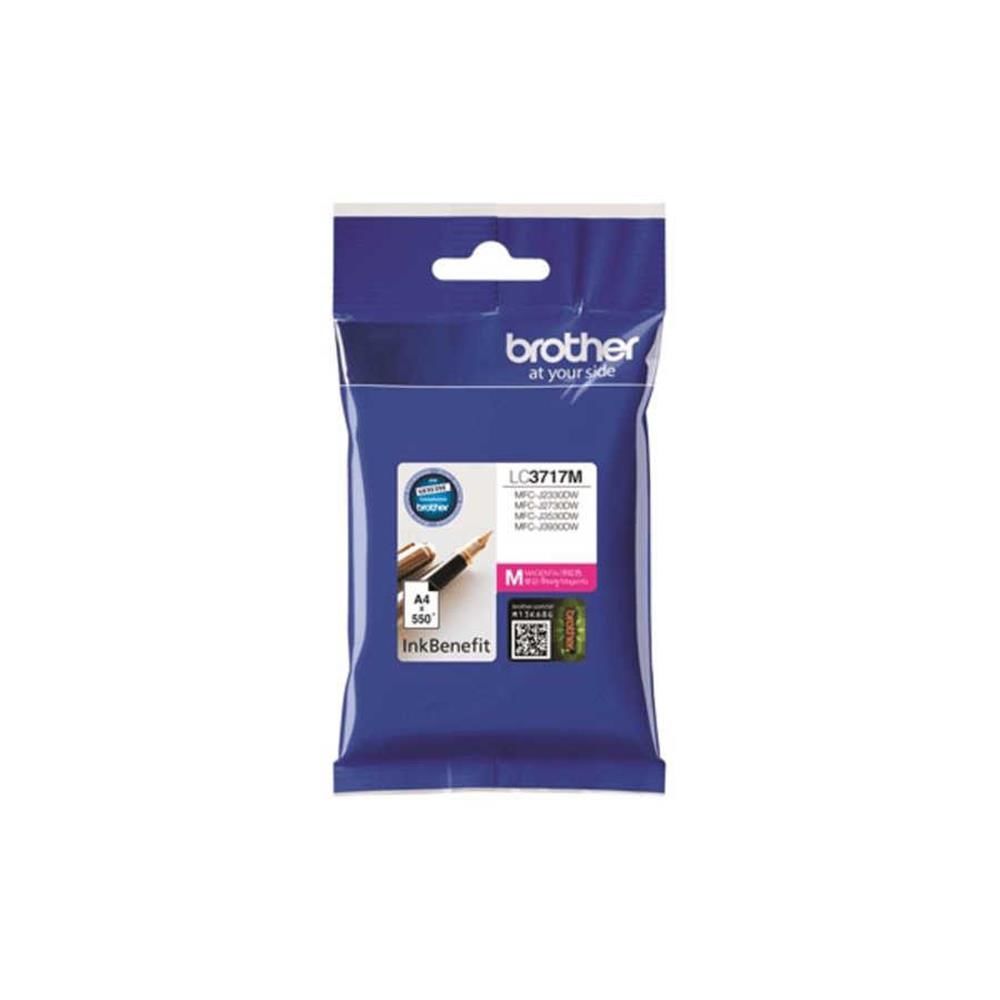 Brother LC3717M Magenta (Kırmızı) Standart Kapasiteli Orijinal Mürekkep Kartuşu (550 Sayfa)