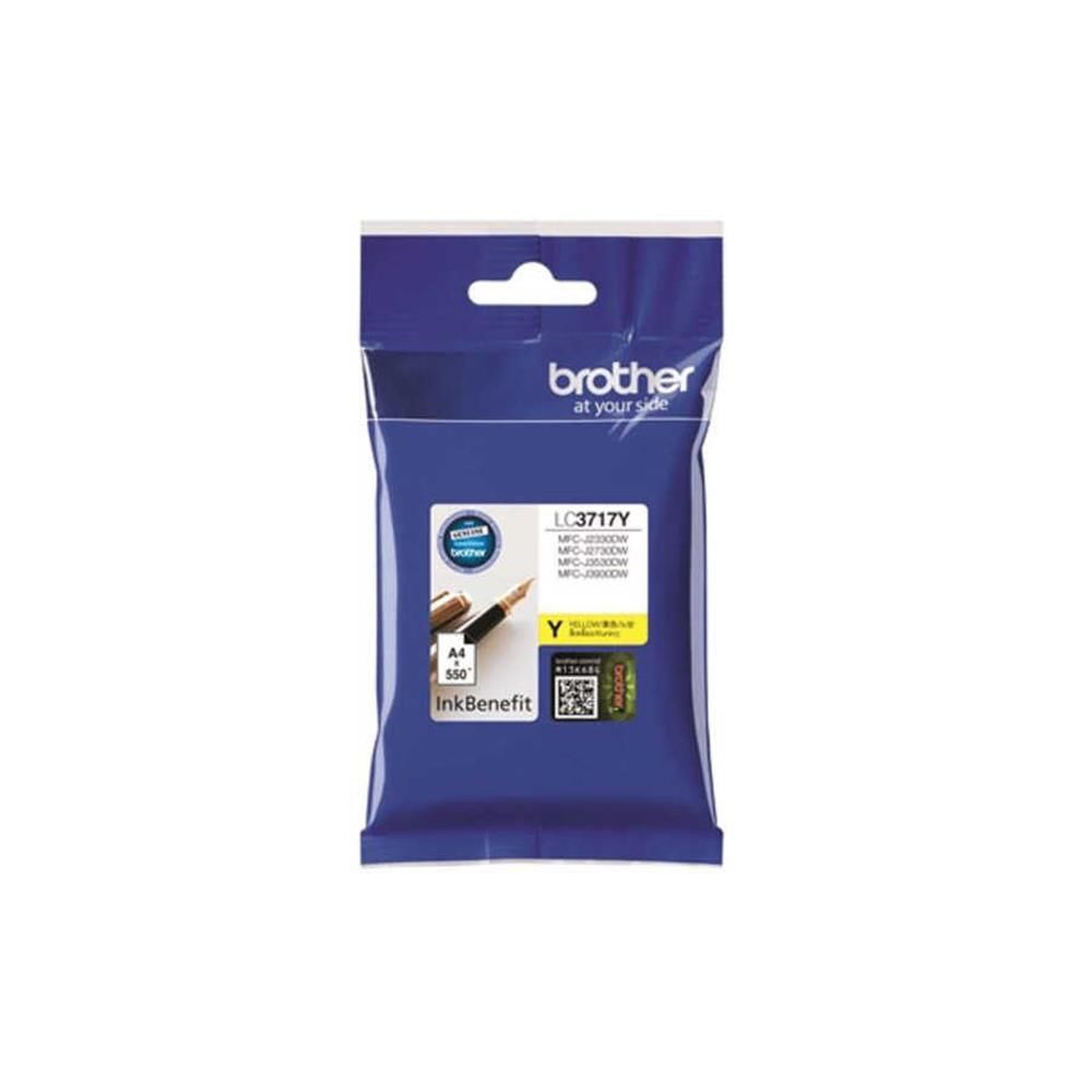 Brother LC3717Y Yellow (Sarı) Standart Kapasiteli Orijinal Mürekkep Kartuşu - MFC-J2330DW / MFC-J3930DW