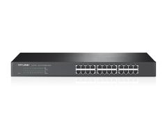 TP‑Link TL‑SF1024D 24 Port 10/100 Mbps Unmanaged Ethernet Switch, Fanless Çelik Kasalı Rack‑Mountable