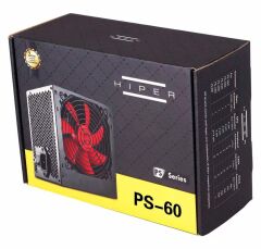 HIPER PS‑60 600W ATX Güç Kaynağı 120 mm Fan 600 W Non‑Modüler 70% Verimlilik