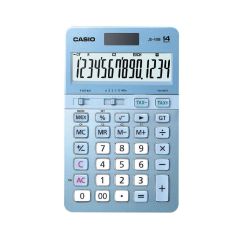 Casio JS-40B-BU Mavi Profesyonel 14 Hane Masaüstü Hesap Makinesi