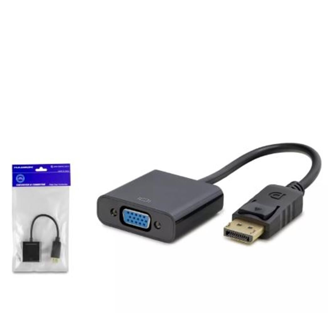 HADRON HDX7763 DisplayPort to VGA F Çevirici 1080P Siyah