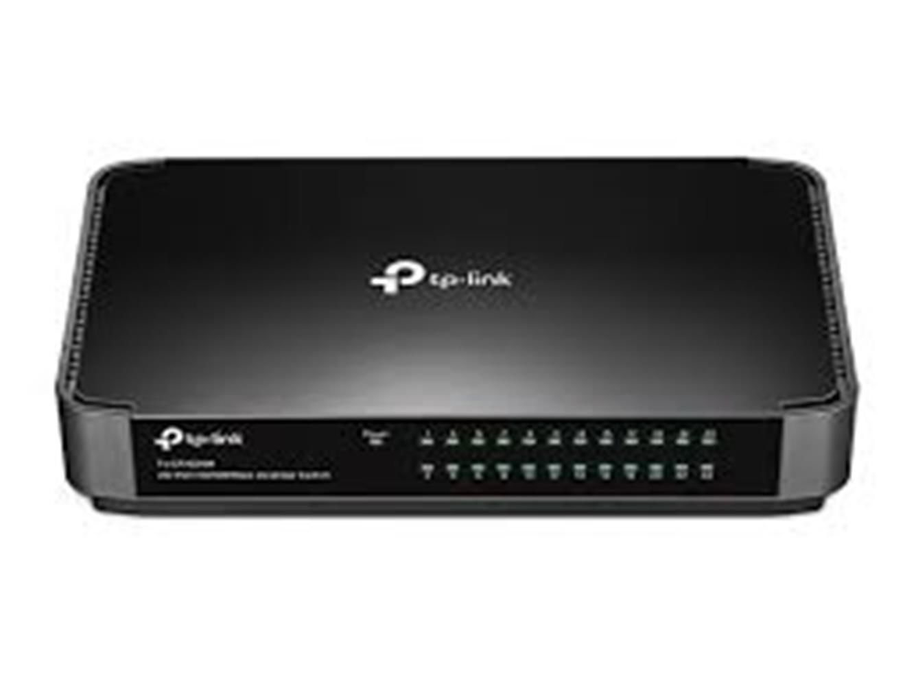 TP‑Link TL‑SF1024M 24 Port 10/100 Mbps Auto‑Negotiation RJ45 Plastik Kasa Fanless Desktop Switch