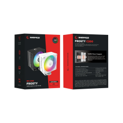 Rampage Frosty RM-C200 Siyah ARGB 120mm PWM 87 CFM 180W TDP AM5/LGA1851 Uyumlu İşlemci Soğutucu