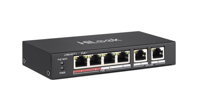 HILOOK NS-0106P-35 4xFE + 2xGE Yönetilemez 35W PoE Switch