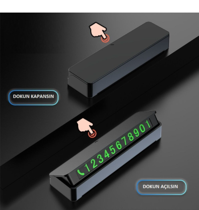 Megatech PG-22 Numaratör Parkmatik Aç Kapa Araç Otopark Telefon Numarası Gösterge Kartı Gizlenebilir Park Numaratörü