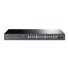 TP‑Link TL‑SG1428PE 24× 10/100/1000 Mb/s RJ45 PoE+ + 2× 10/100/1000 Mb/s + 2× SFP Rack‑Mount Çelik Kasa 250 W Bütçeli Easy Smart PoE+ Switch