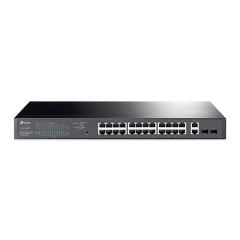 TP‑Link TL‑SG1428PE 24× 10/100/1000 Mb/s RJ45 PoE+ + 2× 10/100/1000 Mb/s + 2× SFP Rack‑Mount Çelik Kasa 250 W Bütçeli Easy Smart PoE+ Switch