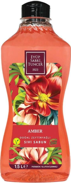 Eyüp Sabri Tuncer 1.5 Litre Amber Kokulu Köpük Sabun Refill Pet Şişe Hijyenik Sıvı Sabun