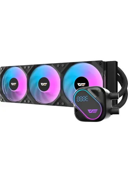 Aigo DarkFlash DO360 ARGB LCD Ekranlı 360mm Beyaz Sıvı İşlemci Soğutucusu