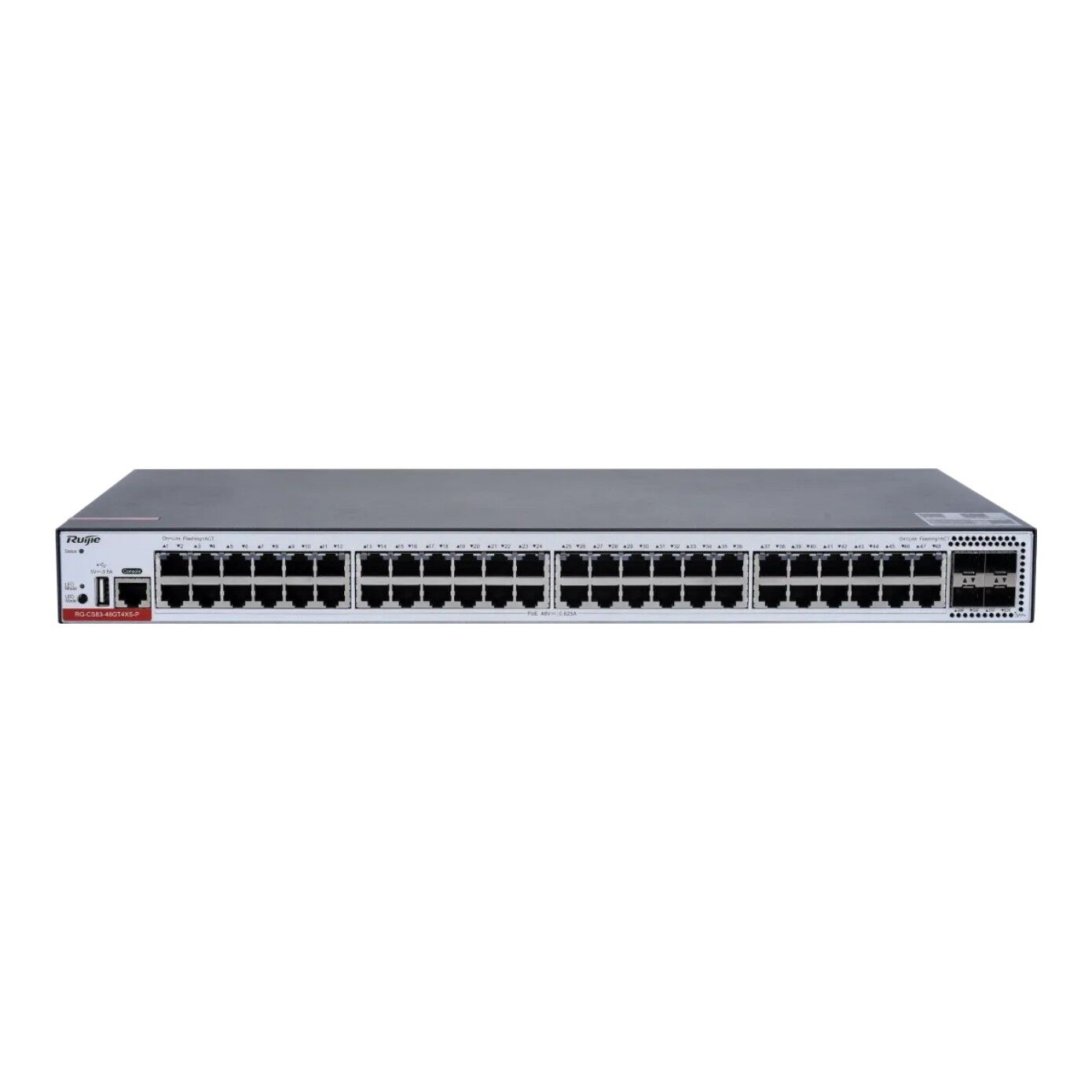 Ruijie Reyee RG-CS83-48GT4XS-P 48 Port Gigabit PoE+ (405W) + 4 Port 10G SFP+ Layer 3 Yönetilebilir Switch