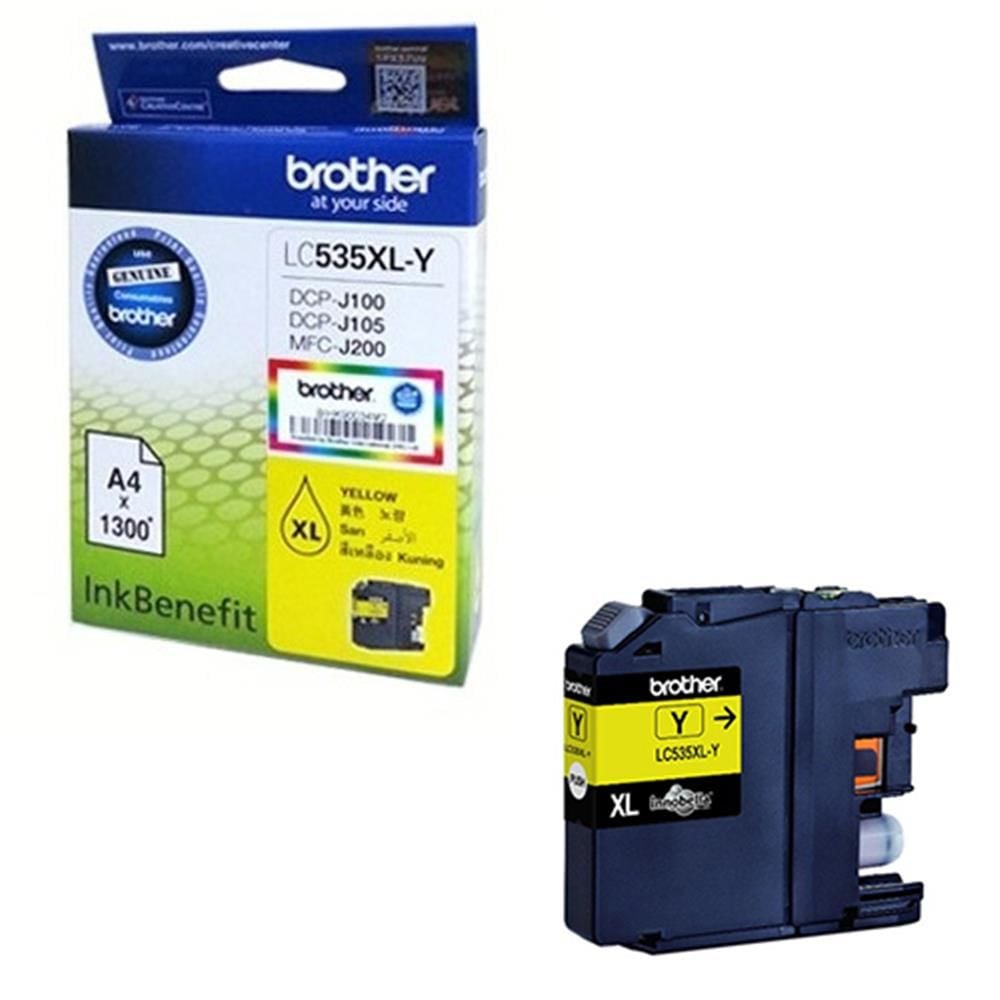 Brother LC535XLY Yellow (Sarı) High Yield Ink Cartridge (1.300 Page)