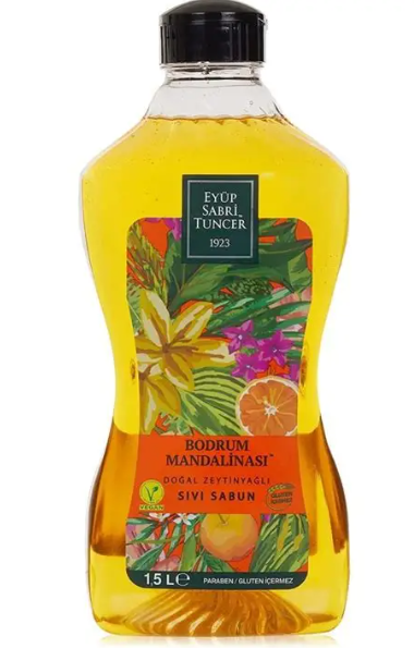 Eyüp Sabri Tuncer 1.5 Litre Bodrum Mandalinası Kokulu Köpük Sabun Refill Pet Şişe Hijyenik Sıvı Sabun