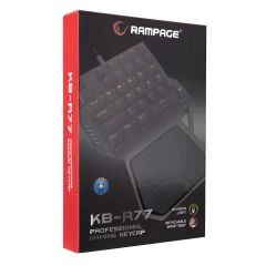 Rampage KB-R77 PALM USB Rainbow Backlight Blue Switch Mekanik 36 Tuşlu Mini Gaming Klavye