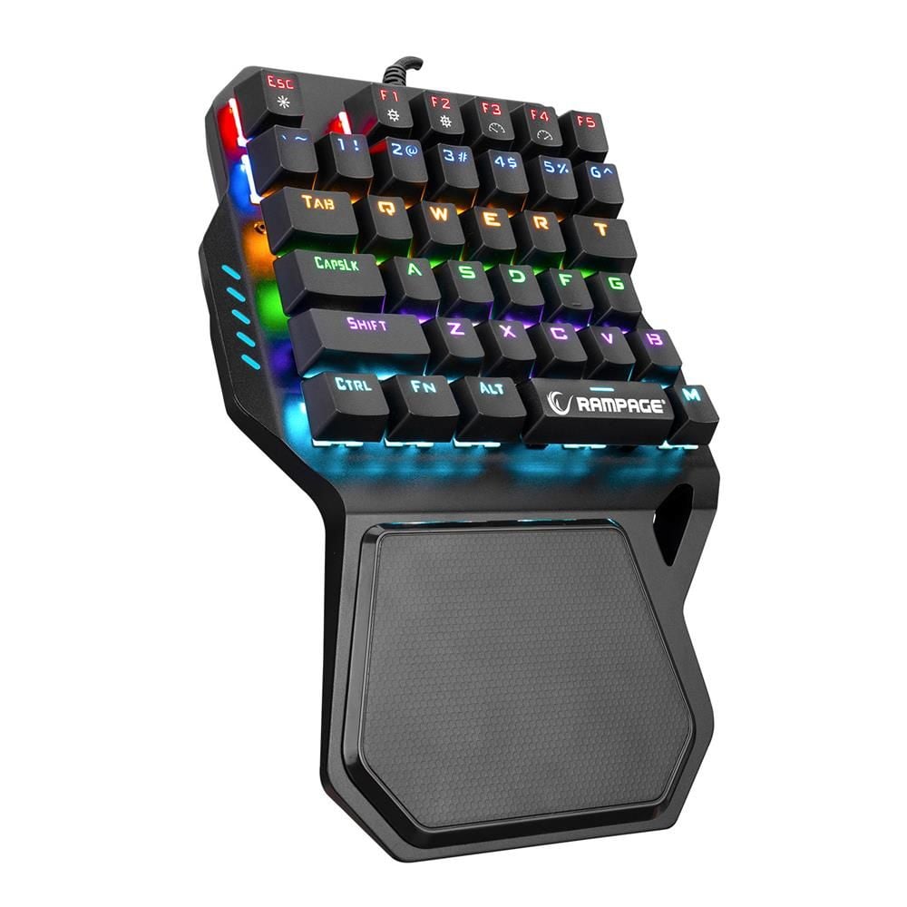 Rampage KB-R77 PALM USB Rainbow Backlight Blue Switch Mekanik 36 Tuşlu Mini Gaming Klavye