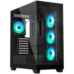 BitFenix Ceto 500 ATX Siyah Oyuncu Kasası 750W 80 Plus Güç Kaynağı ve 4x120mm ARGB Fan