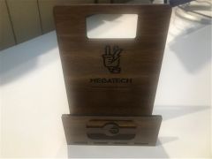 Megatech Doğal Ahşap Masaüstü Telefon ve Tablet Tutucu Stand