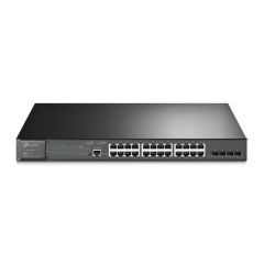 Omada TP‑Link TL‑SG3428MP 24 Port 10/100/1000 Mbps PoE+ L2 Yönetilebilir Switch, 24×Gigabit PoE+ (max 370 W), 4×SFP, Çelik Kasa, Rack Mount
