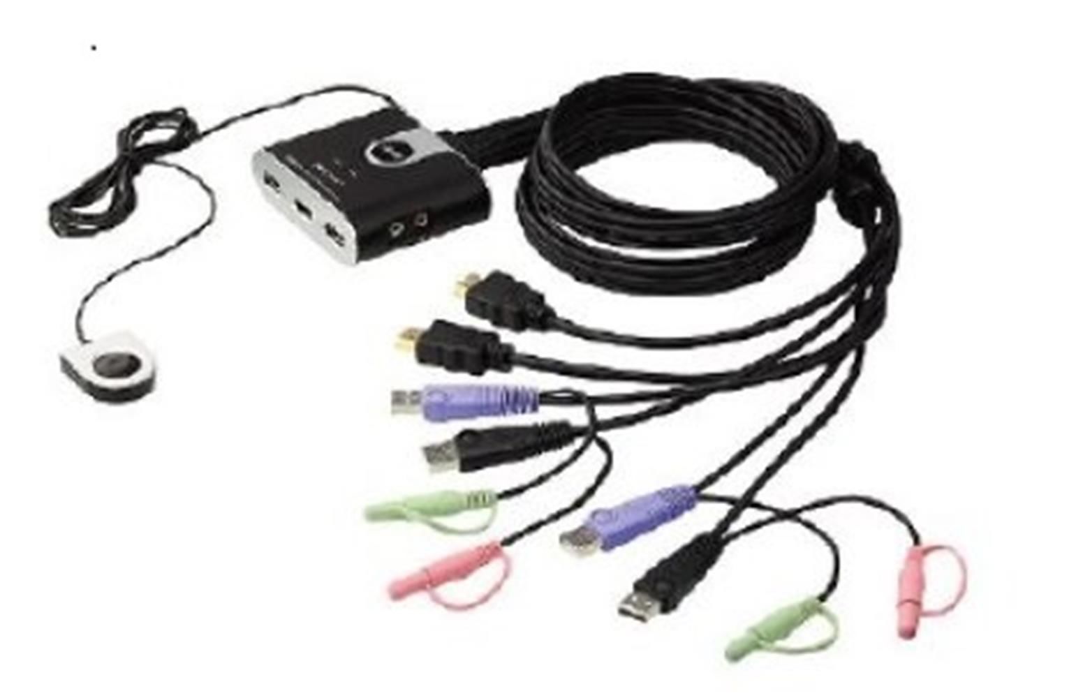 Aten CS692 2 Port USB 2.0 HDMI KVMP Switch with Remote Port Selector