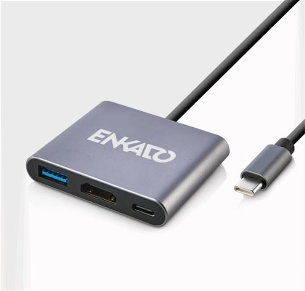 ENKADO EKD-TP43 Type-C to 3in1 HDMI + PD + USB 3.0 Çoklayıcı Adaptör
