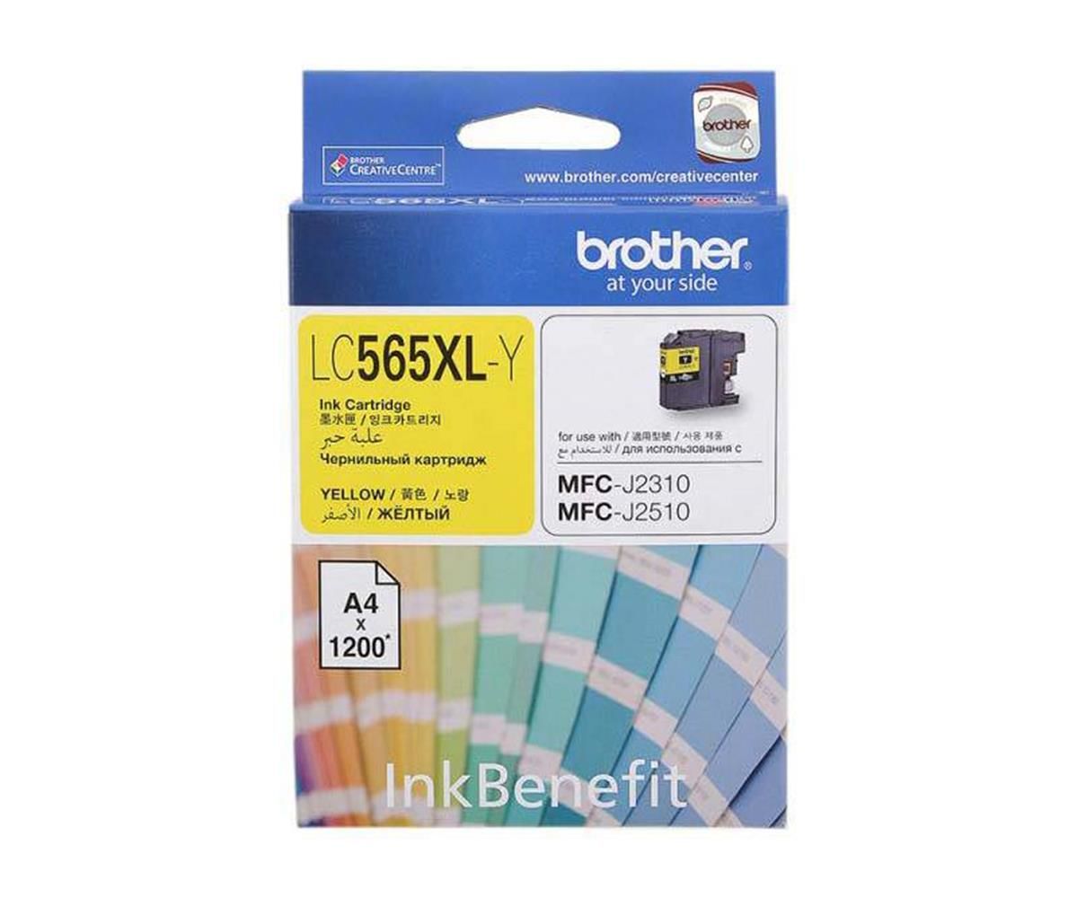Brother LC565XLY Sarı (Yellow) Yüksek Kapasiteli Orijinal Mürekkep Kartuşu (1.200 Sayfa)