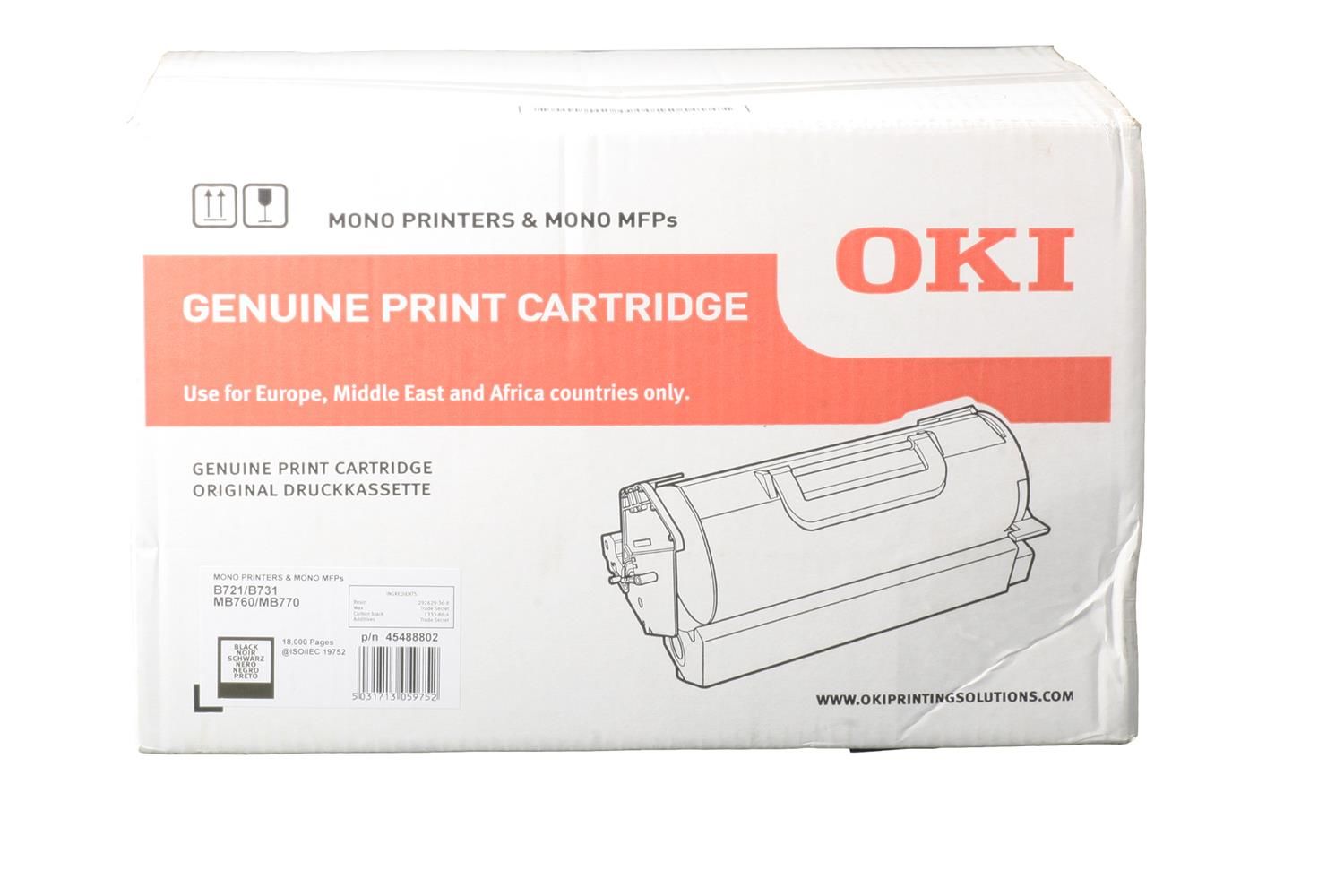 OKI 45488802 Toner - B721, B731, MB760, MB770 - 18.000 Sayfa