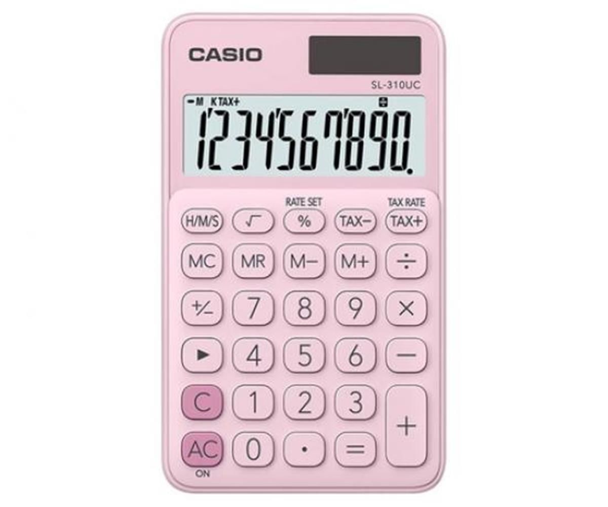 Casio SL-310UC-PK Cep Tipi 10 Haneli Pembe Hesap Makinesi