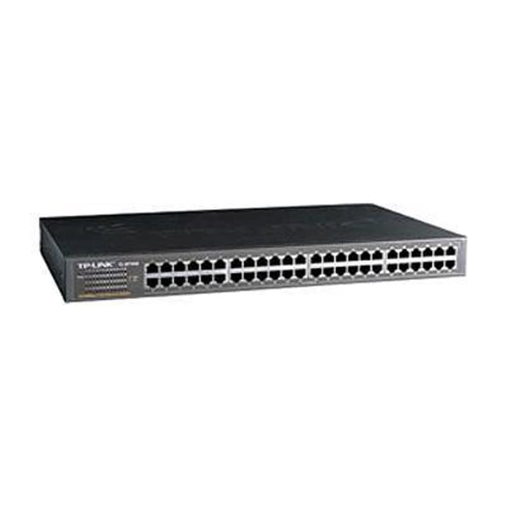 TP-Link TL‑SF1048 48 Port 10/100 Mbps RJ45 Çelik Kasa Rack‑Mount Yönetilemez Switch (Fanless, Green Ethernet)