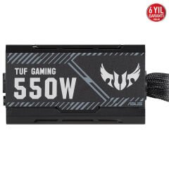 ASUS TUF GAMING 550B 80+ Bronze 550W ATX12V Aktif PFC 6‑Yıl Garantili Askeri Sınıf Bileşenli Çift Rulmanlı 135 mm Fanlı 550W PSU