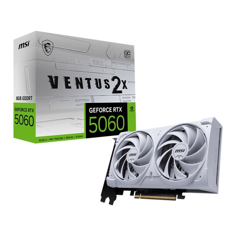 MSI GeForce RTX 5060 VENTUS 2X OC WHITE 8GB GDDR7 128-Bit Ekran Kartı