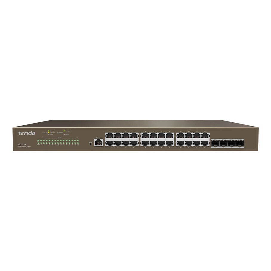 TENDA TEG3328F 24GE Port, 4xSFP L2 Yönetilebilir Switch