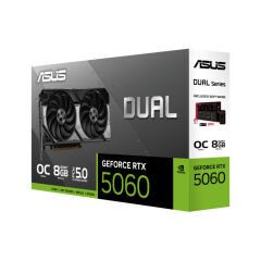 ASUS Dual GeForce RTX 5060 OC Edition 8GB GDDR7 128‑bit PCIe 5.0 Axial‑Tech Çift Fanlı 2.5‑Slot DLSS 4 Destekli Gaming Ekran Kartı