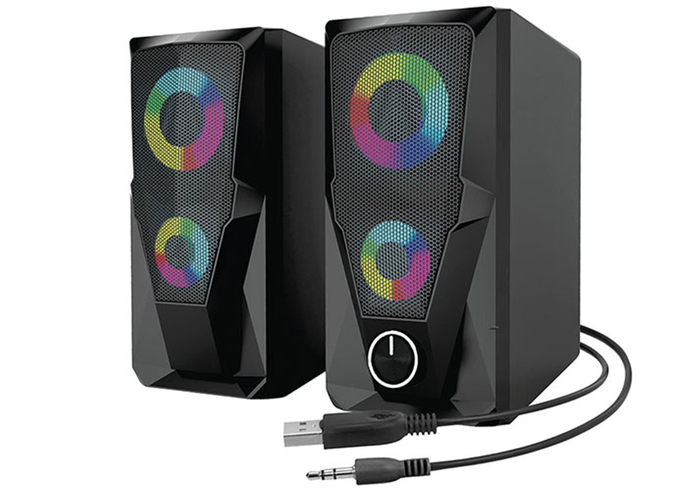Mikado MD-336 2.0 6W RGB Ledli Siyah Multimedia USB Speaker