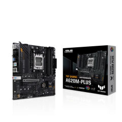 ASUS TUF GAMING A620M-PLUS WIFI AM5 DDR5 6400 2xM2 USB3.2 AX WF+BT AURA RGB mATX