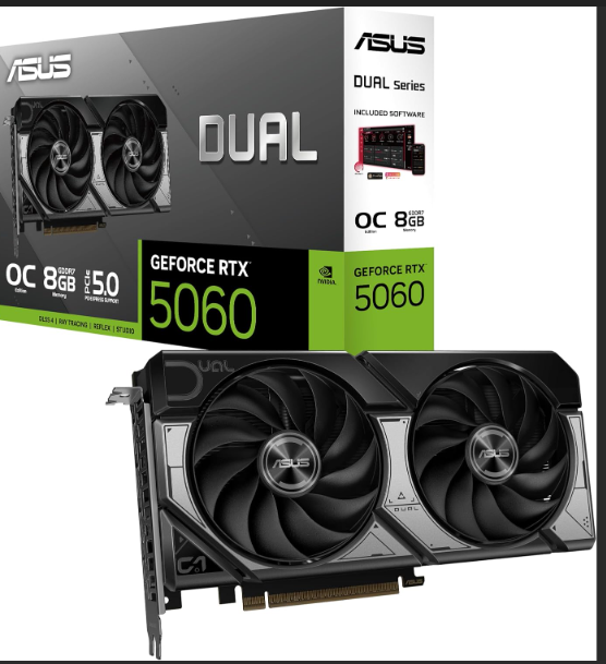 ASUS Dual GeForce RTX 5060 Ti DUAL-RTX5060TI-8G 8GB GDDR7 128Bit DLSS 4 PCIe 4.0 Ekran Kartı