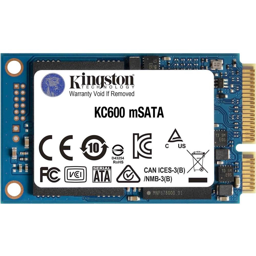 Kingston KC600 512GB mSATA SSD (Okuma 550MB/s - Yazma 500MB/s) SKC600MS-512G