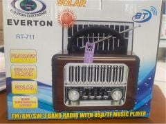 Everton RT-711 USB-TF-AM-FM-SW-TWS Güneş Enerjili Nostaljik Radyo