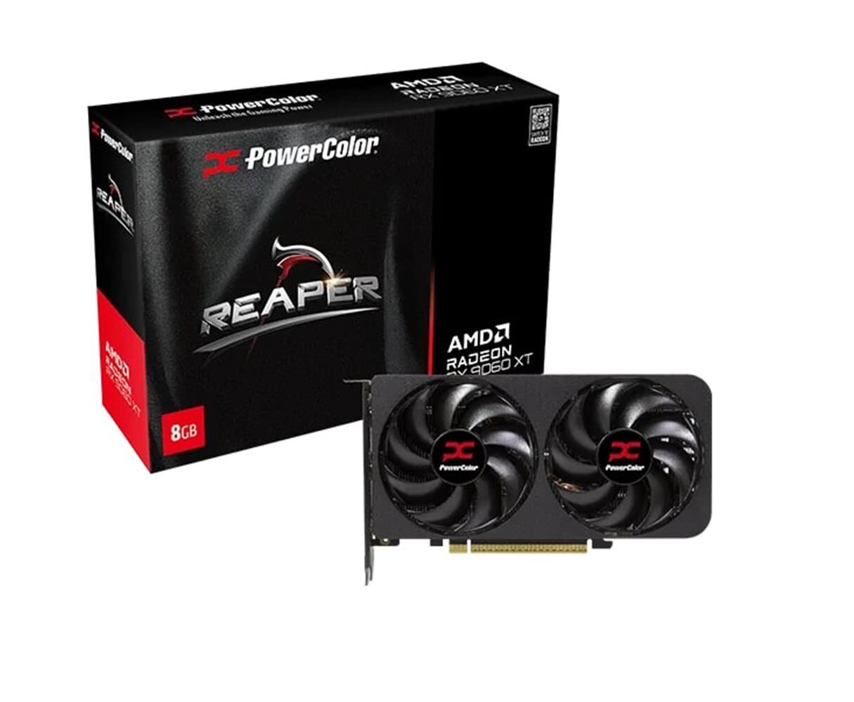 PowerColor Reaper Radeon RX 9060 XT 8G‑A 8 GB GDDR6 128‑Bit PCI‑Express 5.0 RDNA 4 Dual‑Fan Gaming Ekran Kartı